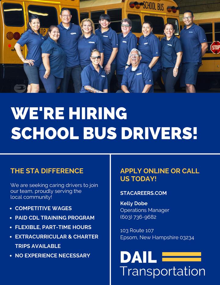 STA is hiring school bus drivers